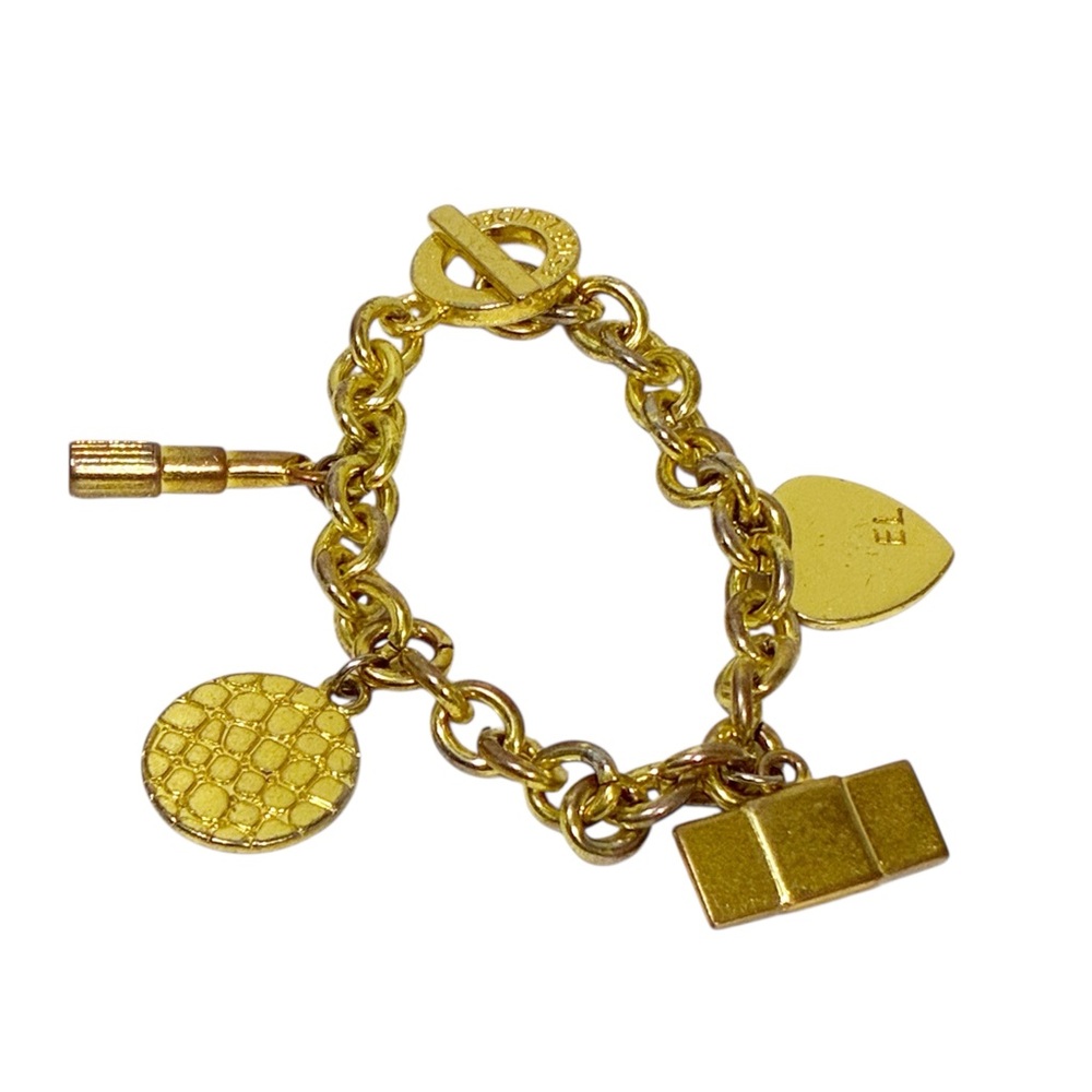 Estee Lauder The Golden Icons Gold Tone Charm Bracelet‎